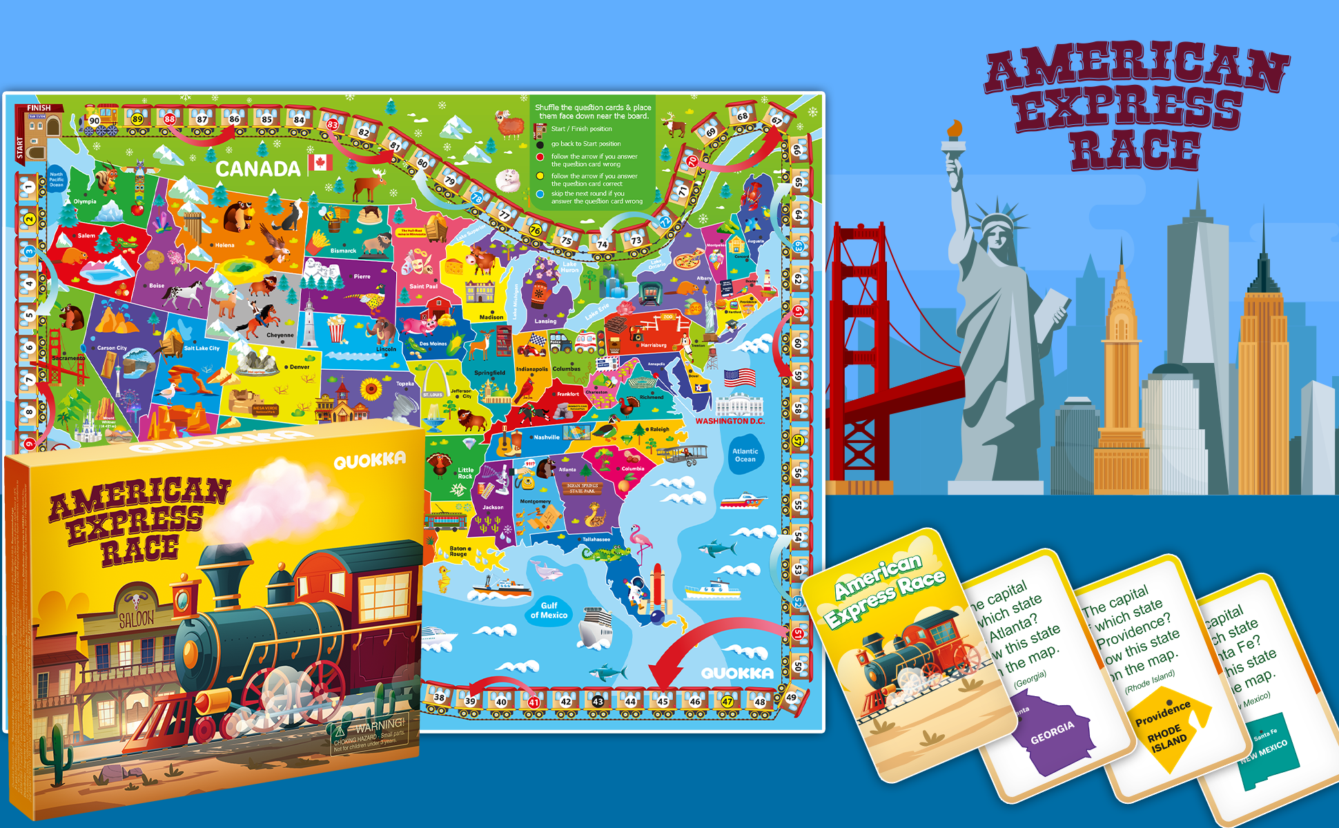 Amazon.com: QUOKKA 3X Set Learning Board Games for Kids 8-12